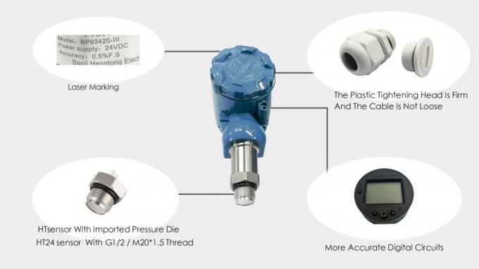 4~20mA フルッシュ弁圧変換器 100MPa シリコン弁圧センサー 3
