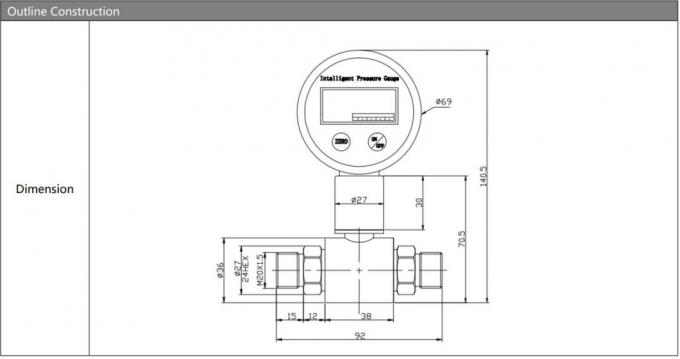BPZ2005 デジタル気圧計 バッテリー電源 デジタル真空計 0