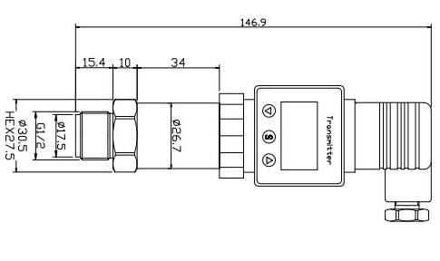LEDLcdディスプレイ フラッシュ弁圧感センサー IX DIISplay付きスマートタイプ圧力トランスミッター 0